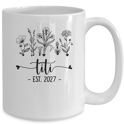 Promoted To Titi Est 2027 Pregnancy Announcement Flower Mug | siriusteestore