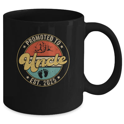 Promoted To Uncle 2025 Pregnancy New First Uncle Retro Mug | siriusteestore