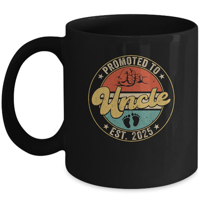 Promoted To Uncle 2025 Pregnancy New First Uncle Retro Mug | siriusteestore