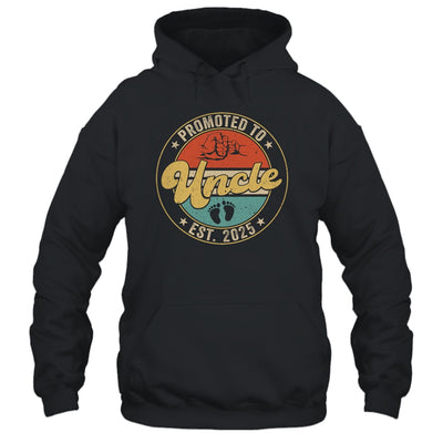 Promoted To Uncle 2025 Pregnancy New First Uncle Retro Shirt & Hoodie | siriusteestore