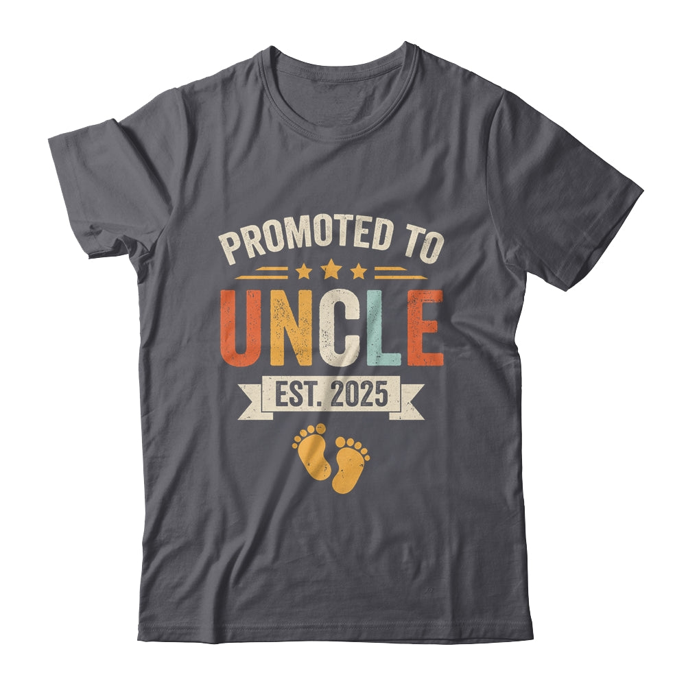 Promoted To Uncle 2025 Retro Soon To Be Uncle Est 2025 Shirt & Hoodie | siriusteestore
