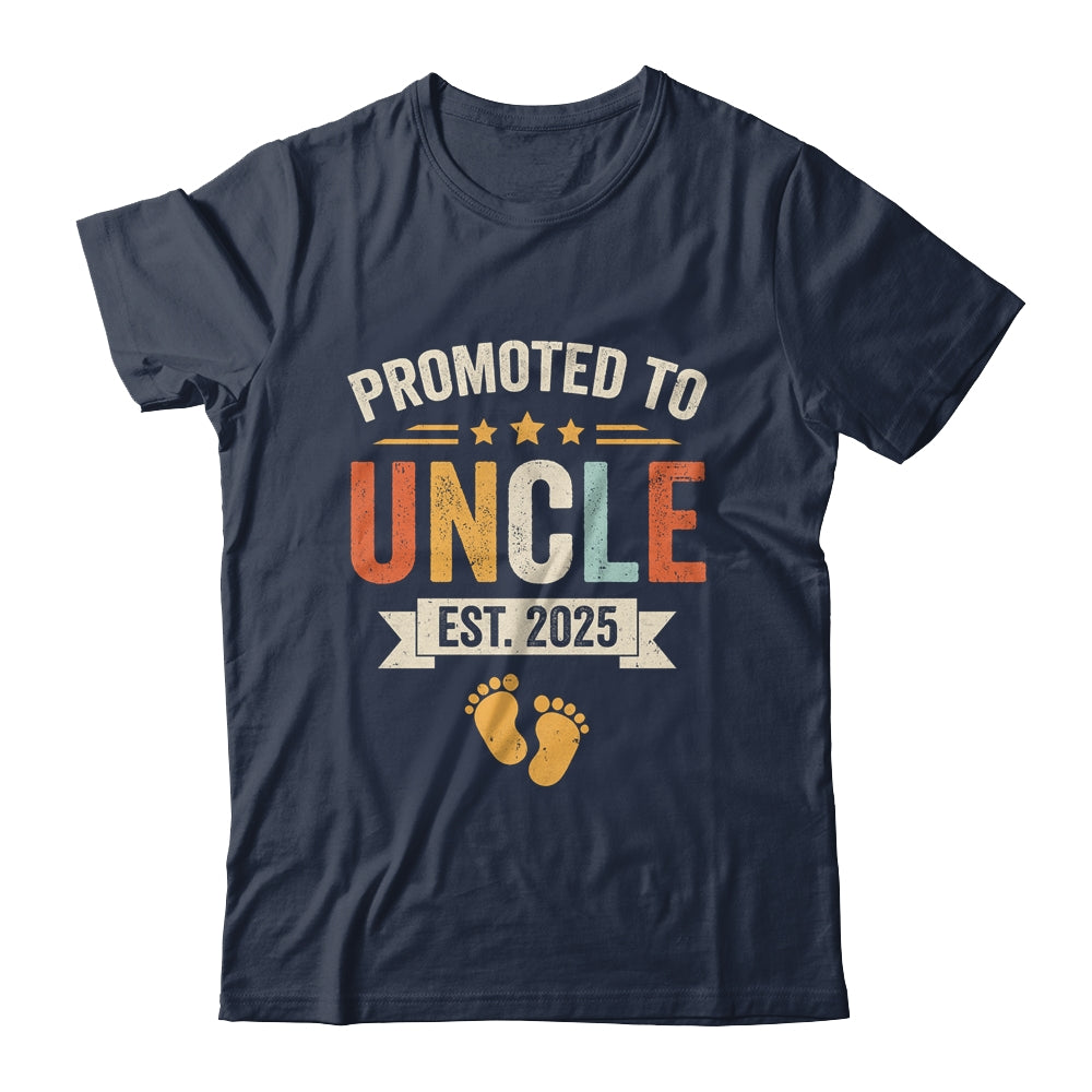 Promoted To Uncle 2025 Retro Soon To Be Uncle Est 2025 Shirt & Hoodie | siriusteestore