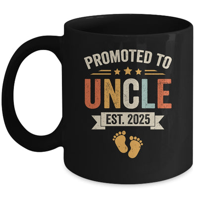 Promoted To Uncle 2025 Retro Soon To Be Uncle Est 2025 Mug | siriusteestore