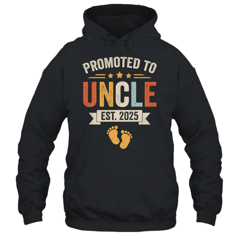 Promoted To Uncle 2025 Retro Soon To Be Uncle Est 2025 Shirt & Hoodie | siriusteestore