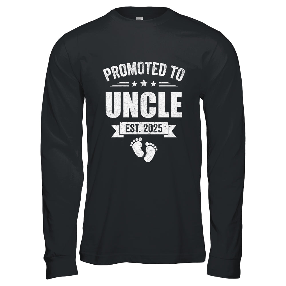 Promoted To Uncle Est 2025 Fathers Day First Time New Uncle Shirt & Hoodie | siriusteestore