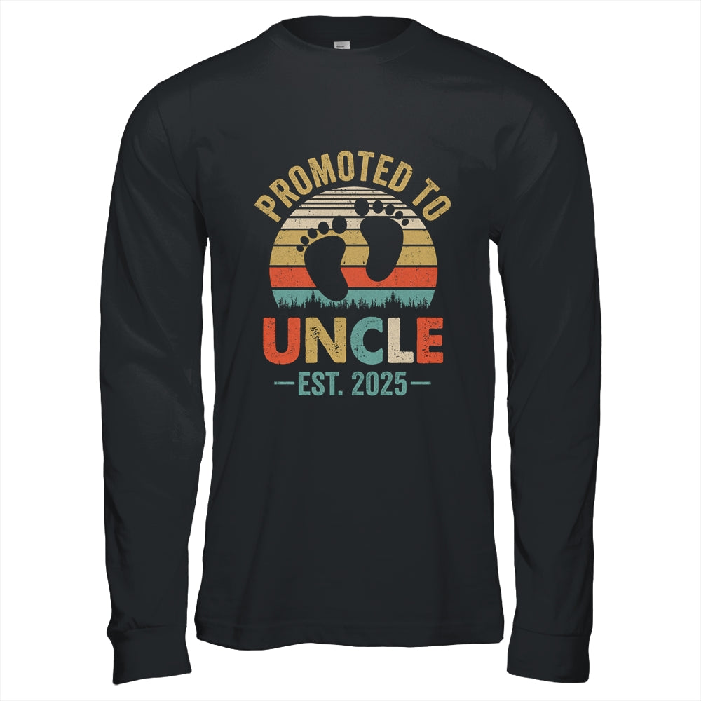 Promoted To Uncle Est 2025 Fathers Day Vintage Shirt & Hoodie | siriusteestore