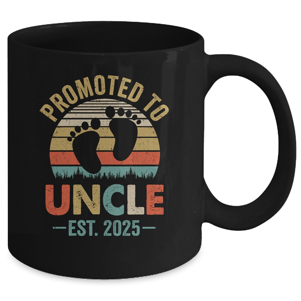 Promoted To Uncle Est 2025 Fathers Day Vintage Mug | siriusteestore