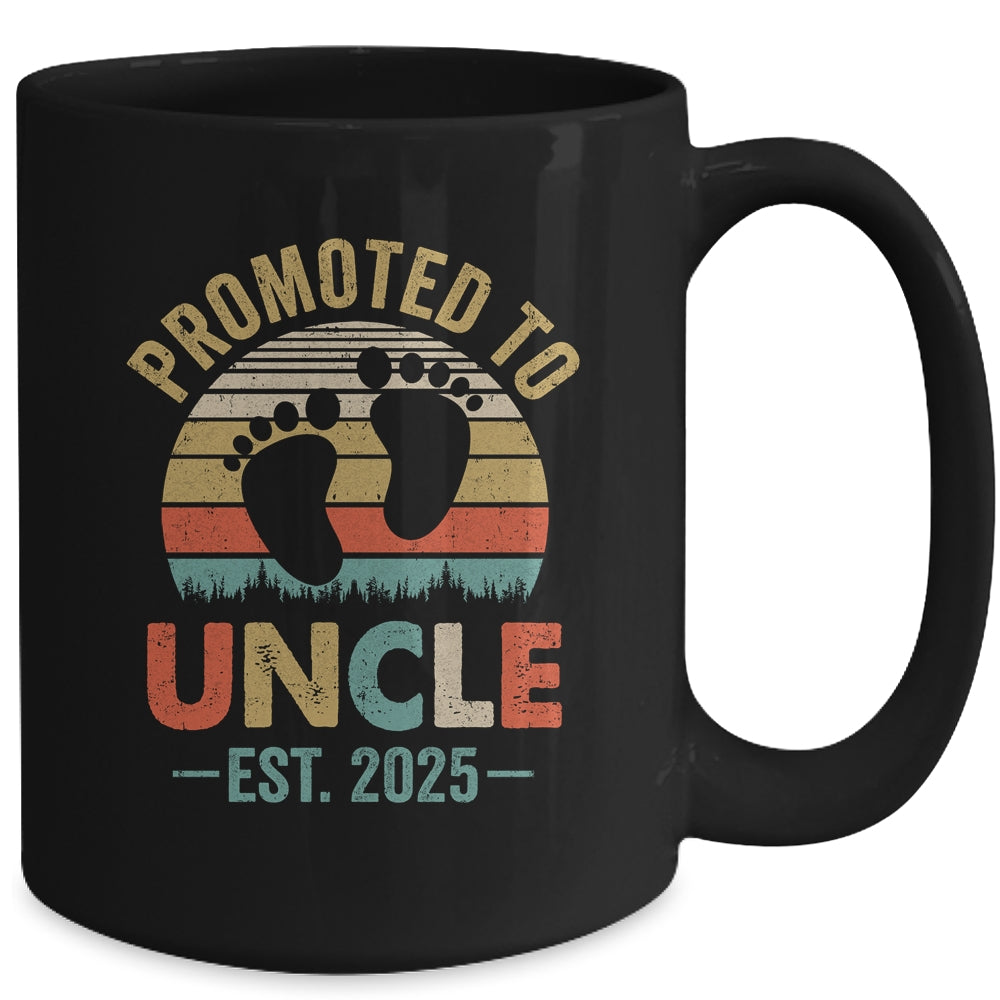 Promoted To Uncle Est 2025 Fathers Day Vintage Mug | siriusteestore