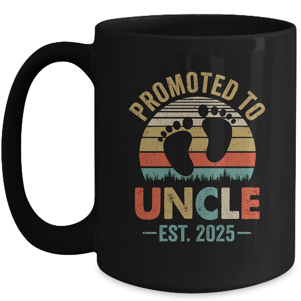 Promoted To Uncle Est 2025 Fathers Day Vintage Mug | siriusteestore