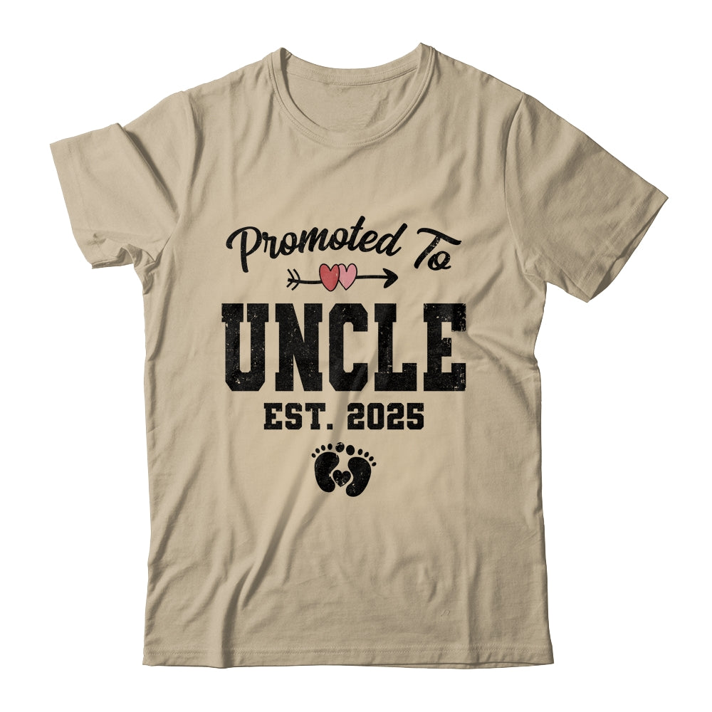 Promoted To Uncle Est 2025 First Time Fathers Day Shirt & Hoodie | siriusteestore