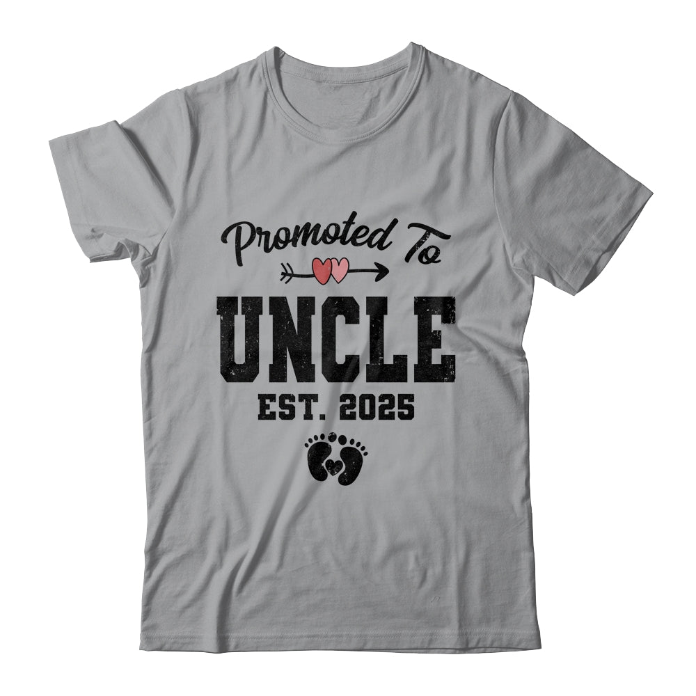 Promoted To Uncle Est 2025 First Time Fathers Day Shirt & Hoodie | siriusteestore