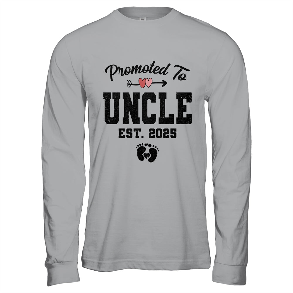 Promoted To Uncle Est 2025 First Time Fathers Day Shirt & Hoodie | siriusteestore