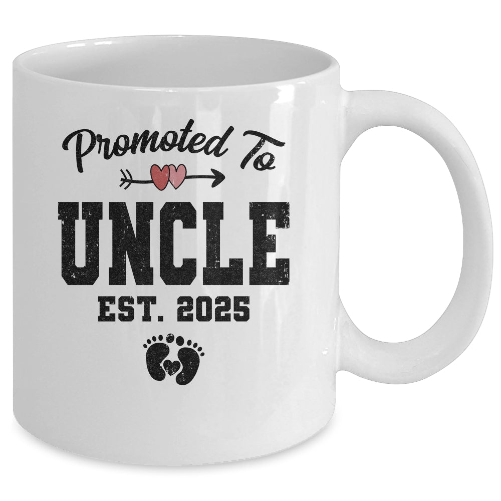 Promoted To Uncle Est 2025 First Time Fathers Day Mug | siriusteestore