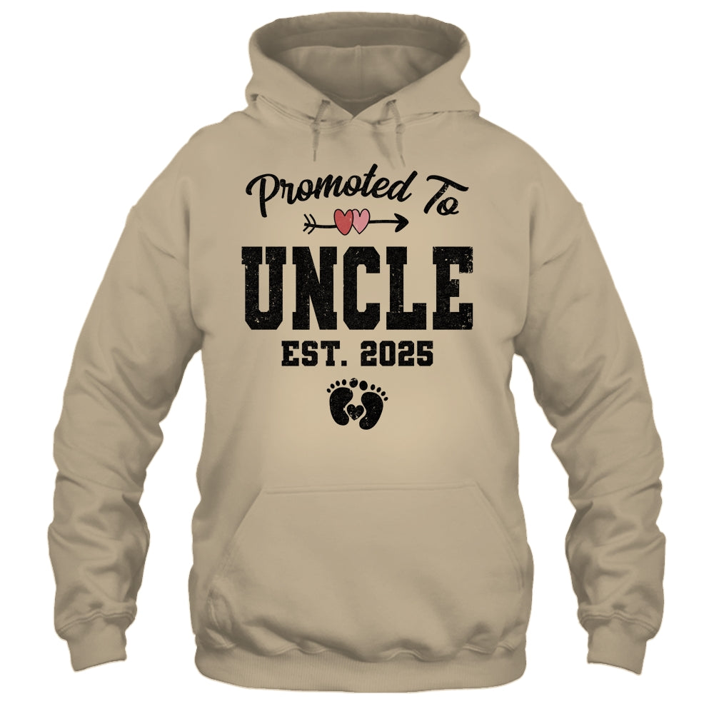 Promoted To Uncle Est 2025 First Time Fathers Day Shirt & Hoodie | siriusteestore