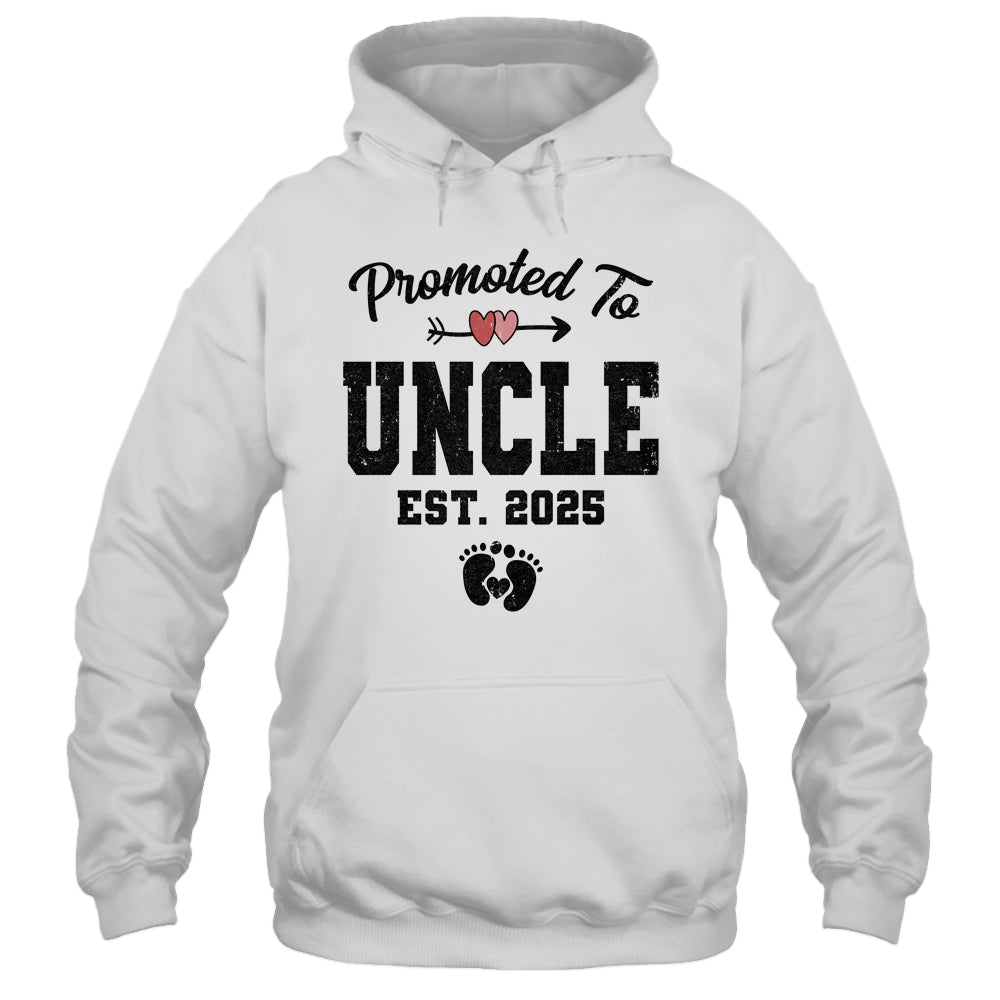 Promoted To Uncle Est 2025 First Time Fathers Day Shirt & Hoodie | siriusteestore