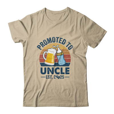 Promoted To Uncle Est 2025 First Time Fathers Day Vintage Shirt & Hoodie | siriusteestore