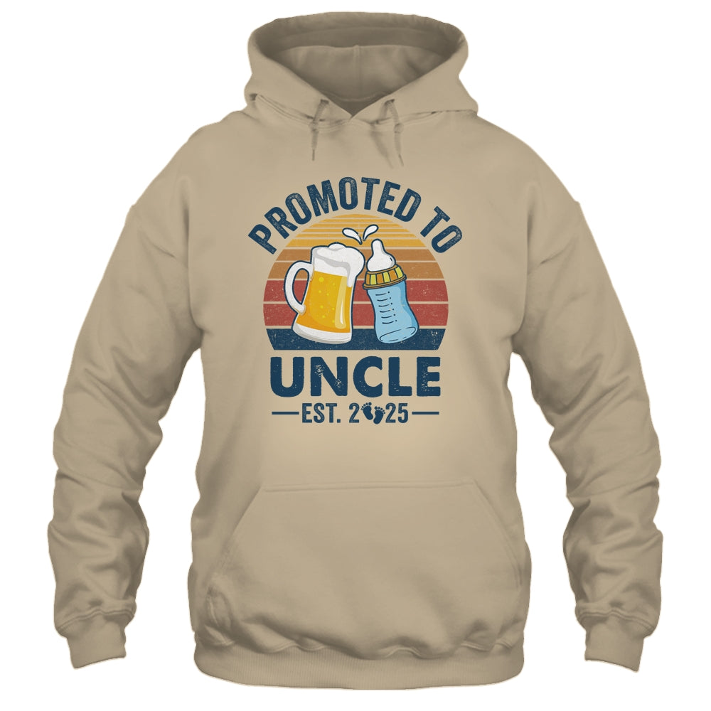 Promoted To Uncle Est 2025 First Time Fathers Day Vintage Shirt & Hoodie | siriusteestore