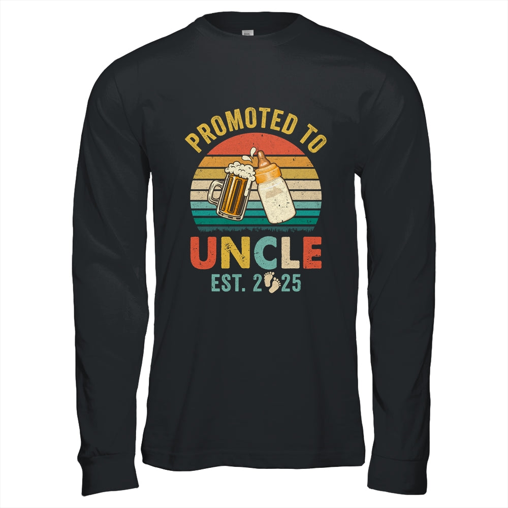 Promoted To Uncle Est 2025 Vintage New Uncle Fathers Day Shirt & Hoodie | siriusteestore