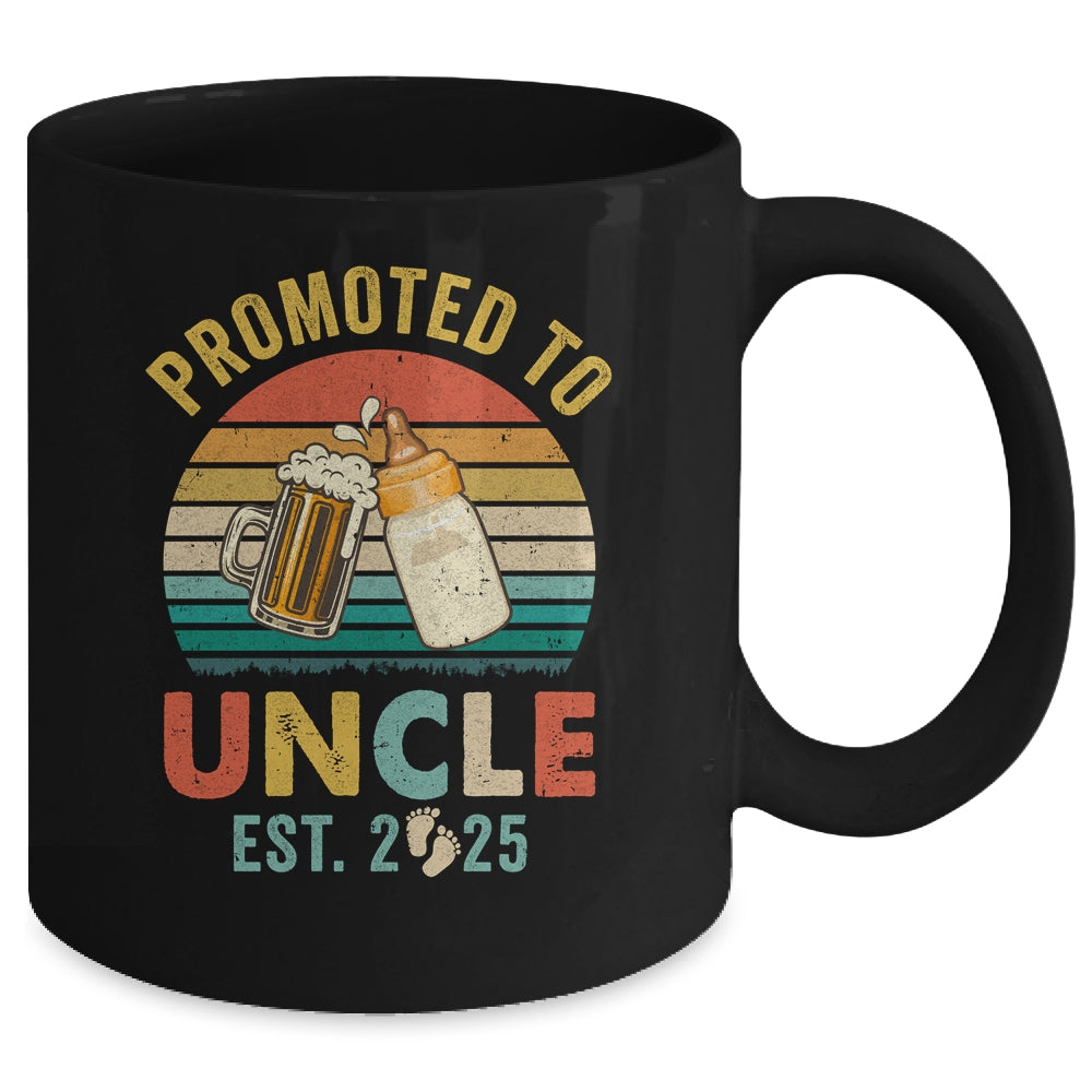 Promoted To Uncle Est 2025 Vintage New Uncle Fathers Day Mug | siriusteestore