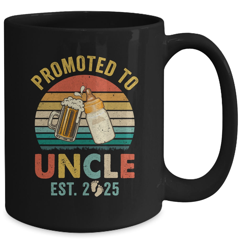 Promoted To Uncle Est 2025 Vintage New Uncle Fathers Day Mug | siriusteestore
