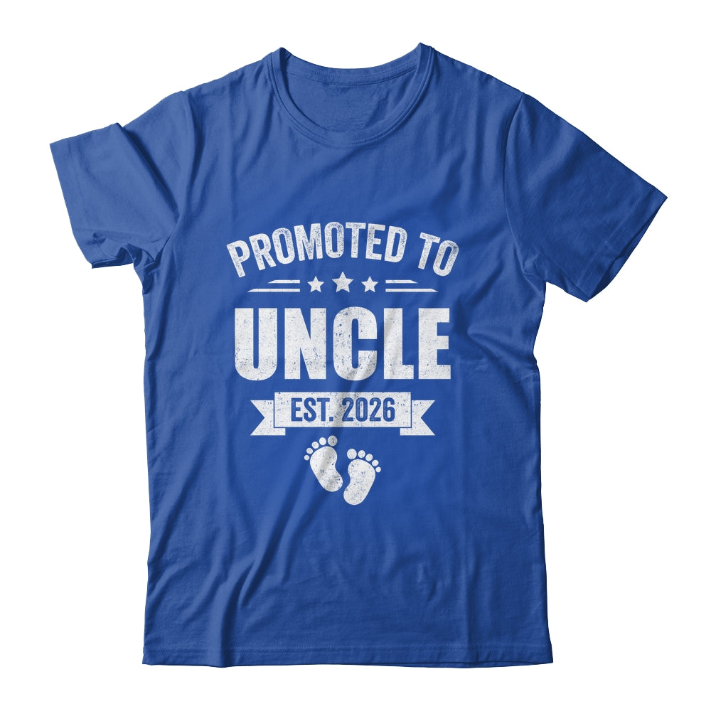 Promoted To Uncle Est 2026 Fathers Day First Time New Uncle Shirt & Hoodie | siriusteestore