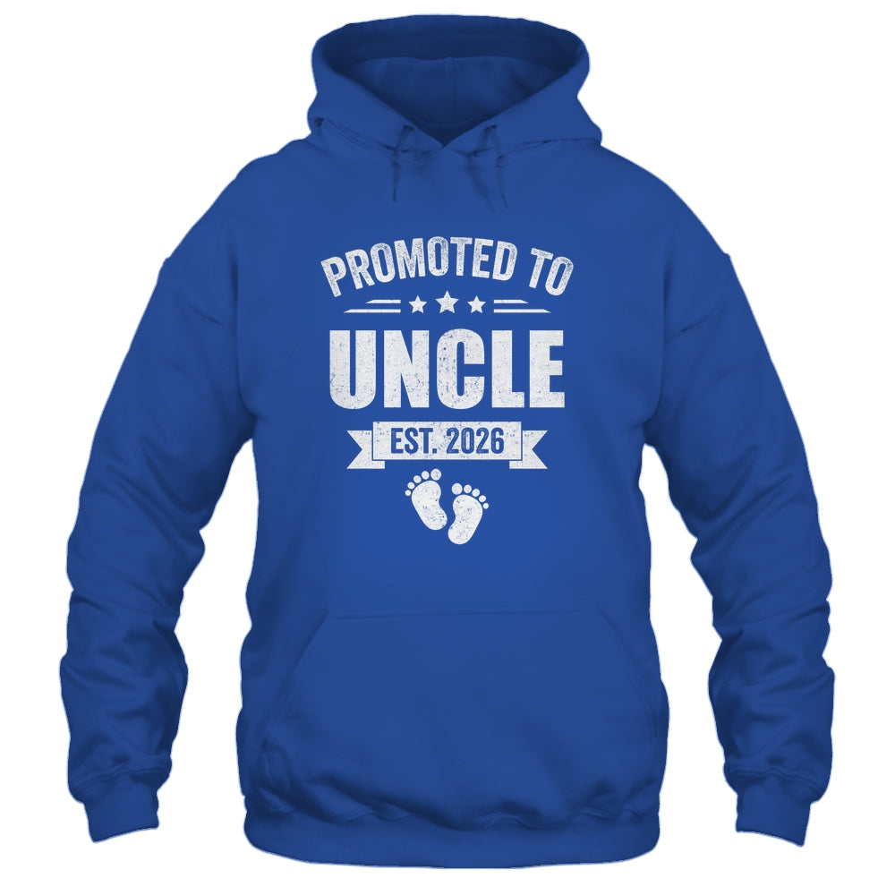Promoted To Uncle Est 2026 Fathers Day First Time New Uncle Shirt & Hoodie | siriusteestore