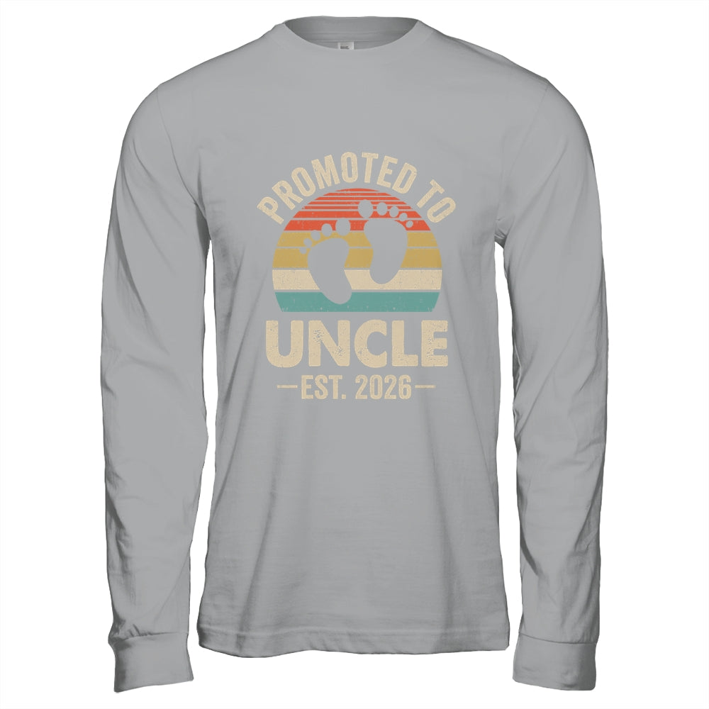 Promoted To Uncle Est 2026 Fathers Day Vintage Shirt & Hoodie | siriusteestore