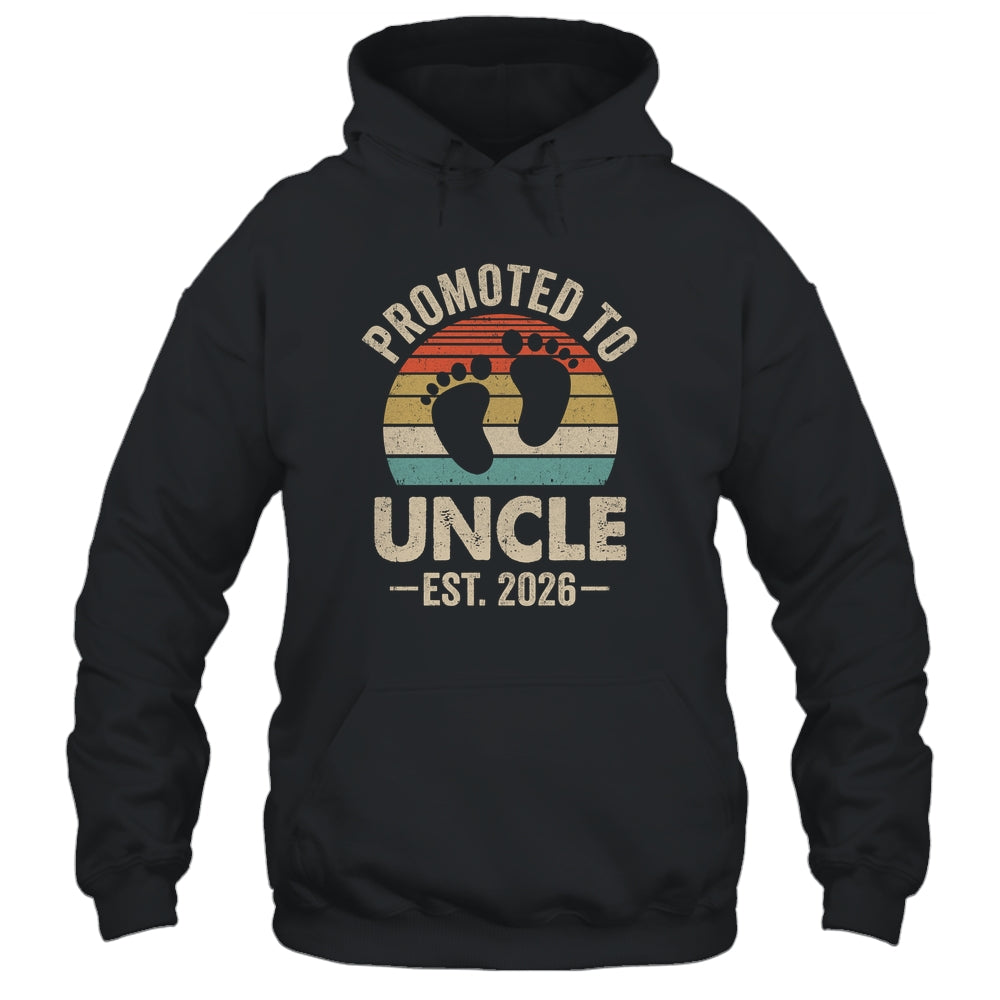 Promoted To Uncle Est 2026 Fathers Day Vintage Shirt & Hoodie | siriusteestore