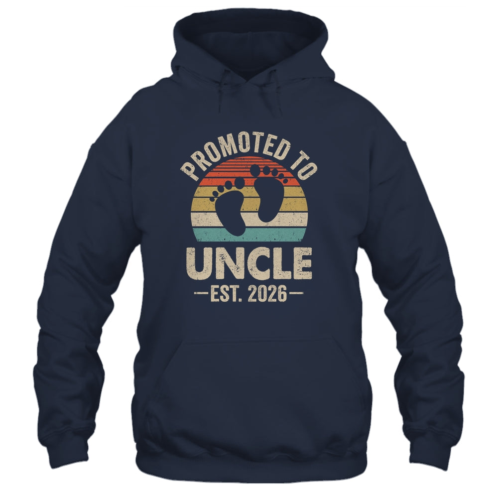 Promoted To Uncle Est 2026 Fathers Day Vintage Shirt & Hoodie | siriusteestore