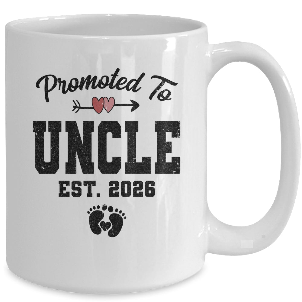 Promoted To Uncle Est 2026 First Time Fathers Day Mug | siriusteestore