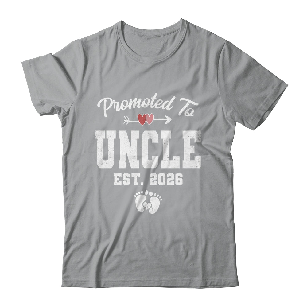 Promoted To Uncle Est 2026 Funny First Time Fathers Day Shirt & Hoodie | siriusteestore