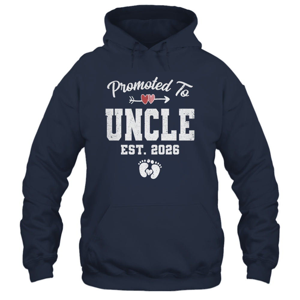 Promoted To Uncle Est 2026 Funny First Time Fathers Day Shirt & Hoodie | siriusteestore