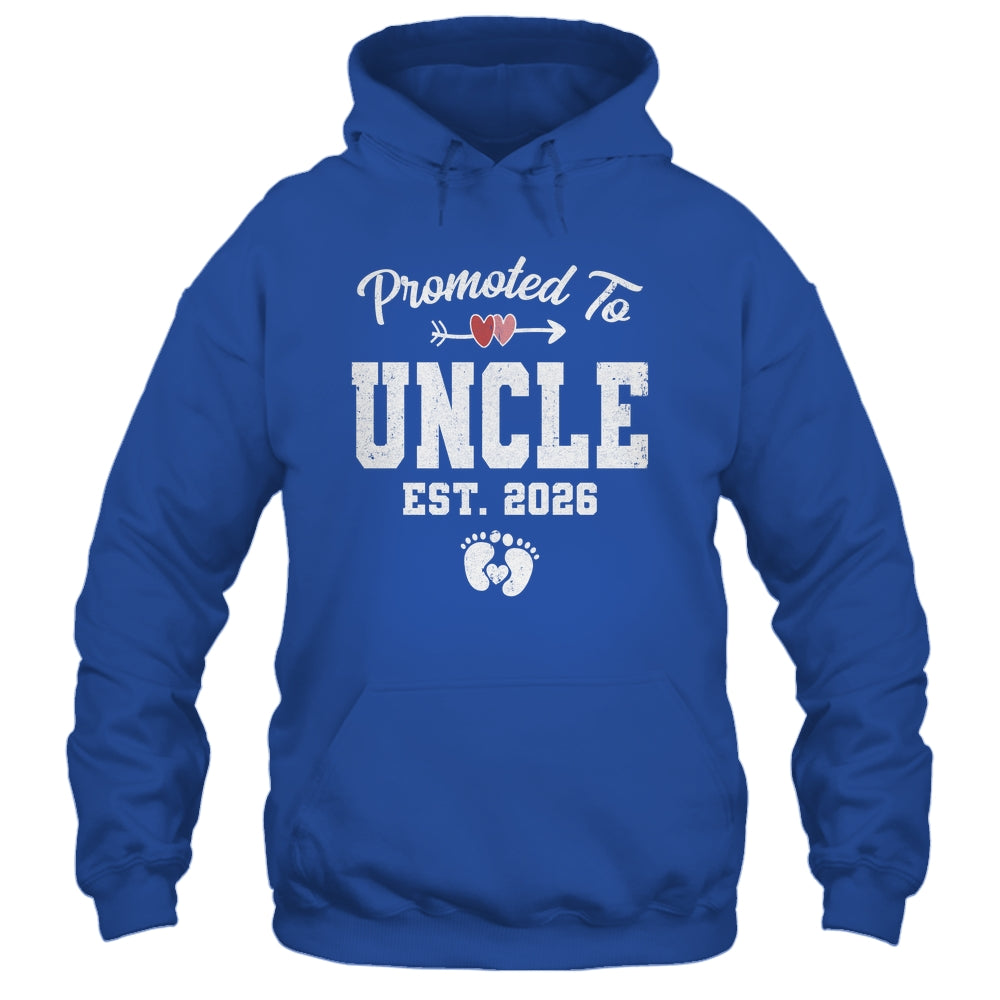Promoted To Uncle Est 2026 Funny First Time Fathers Day Shirt & Hoodie | siriusteestore