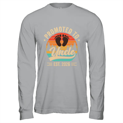 Promoted To Uncle Est 2026 Grandparents Baby Announcement Shirt & Hoodie | siriusteestore