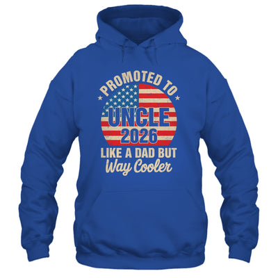 Promoted To Uncle Est 2026 Soon To Be New Grandad US Flag Shirt & Hoodie | siriusteestore