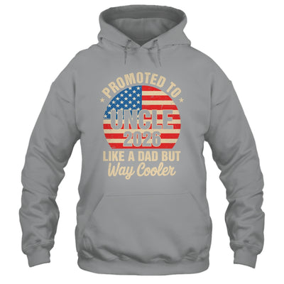 Promoted To Uncle Est 2026 Soon To Be New Grandad US Flag Shirt & Hoodie | siriusteestore