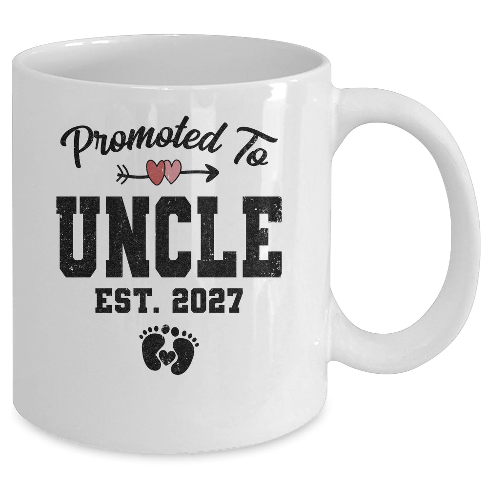 Promoted To Uncle Est 2027 First Time Fathers Day Mug | siriusteestore