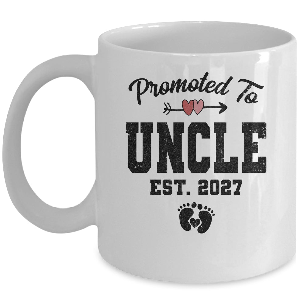 Promoted To Uncle Est 2027 First Time Fathers Day Mug | siriusteestore