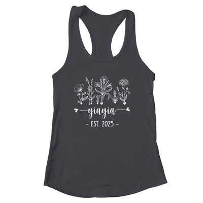 Promoted To Yiayia 2025 Pregnancy Announcement Floral Shirt & Tank Top | siriusteestore