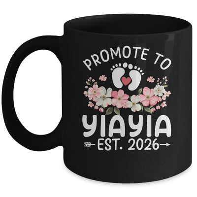 Promoted To Yiayia 2026 First Time Floral New Yiayia Mug | siriusteestore