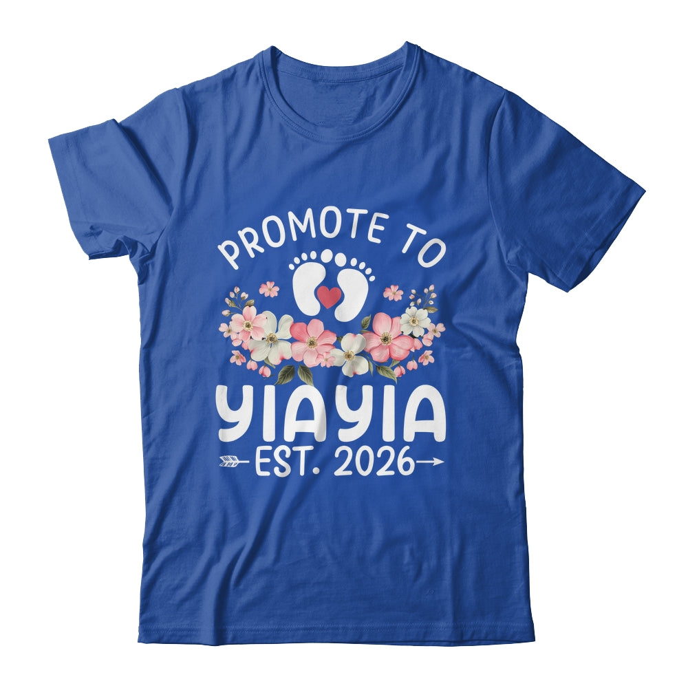 Promoted To Yiayia 2026 First Time Floral New Yiayia Shirt & Hoodie | siriusteestore