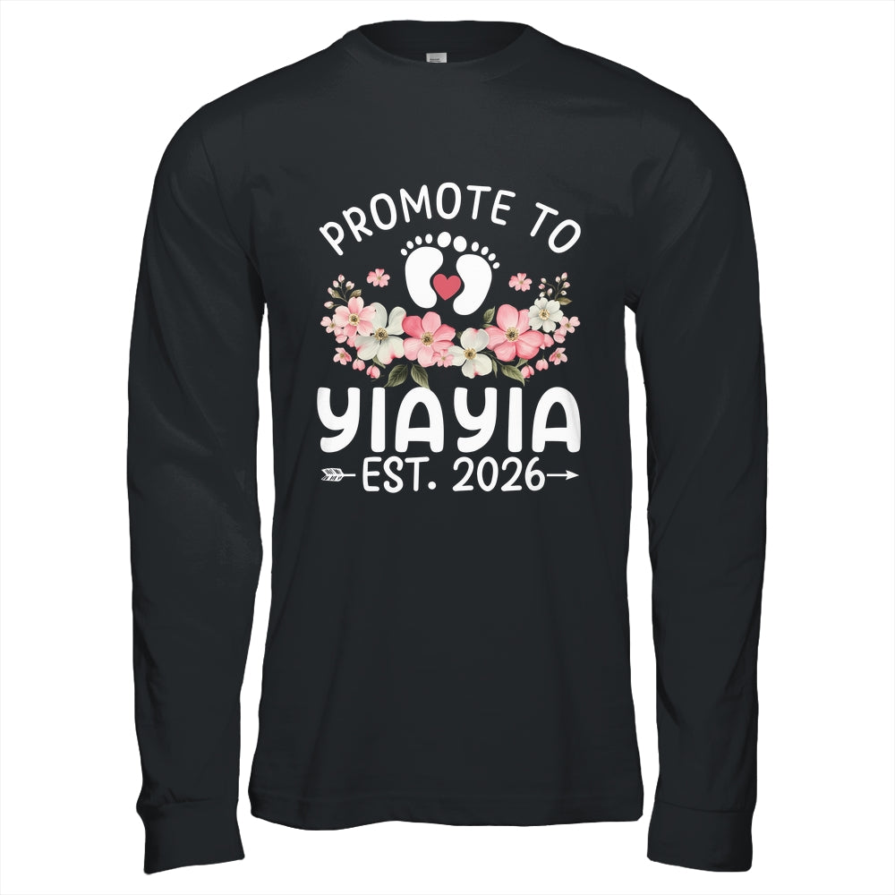 Promoted To Yiayia 2026 First Time Floral New Yiayia Shirt & Hoodie | siriusteestore