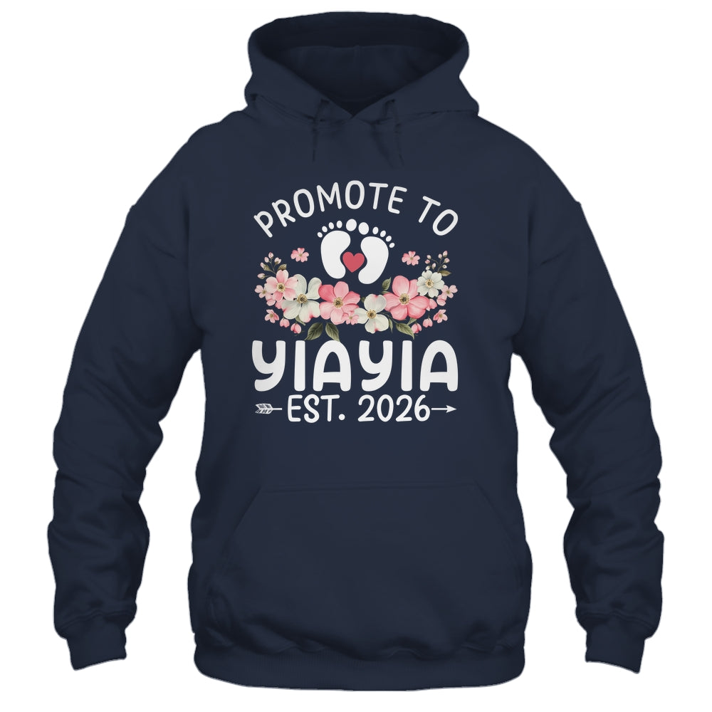 Promoted To Yiayia 2026 First Time Floral New Yiayia Shirt & Hoodie | siriusteestore