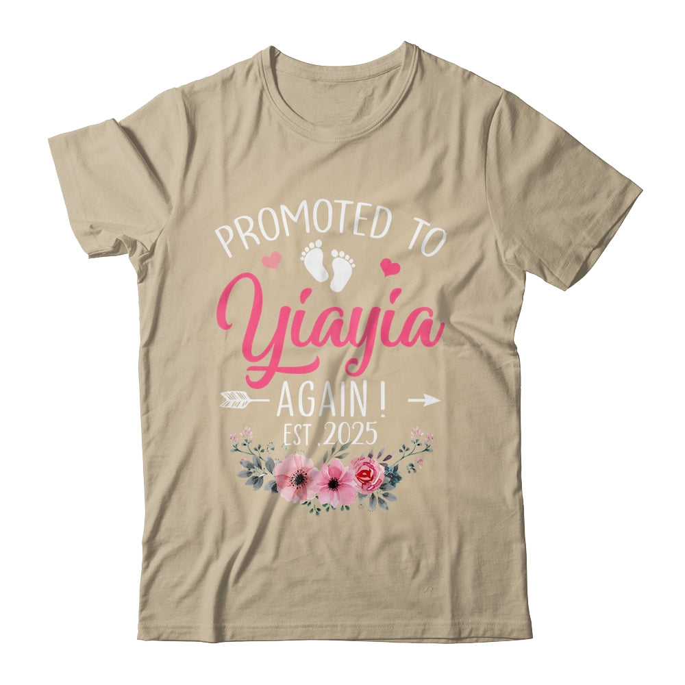 Promoted To Yiayia Again Est 2025 Mothers Day Shirt & Tank Top | siriusteestore
