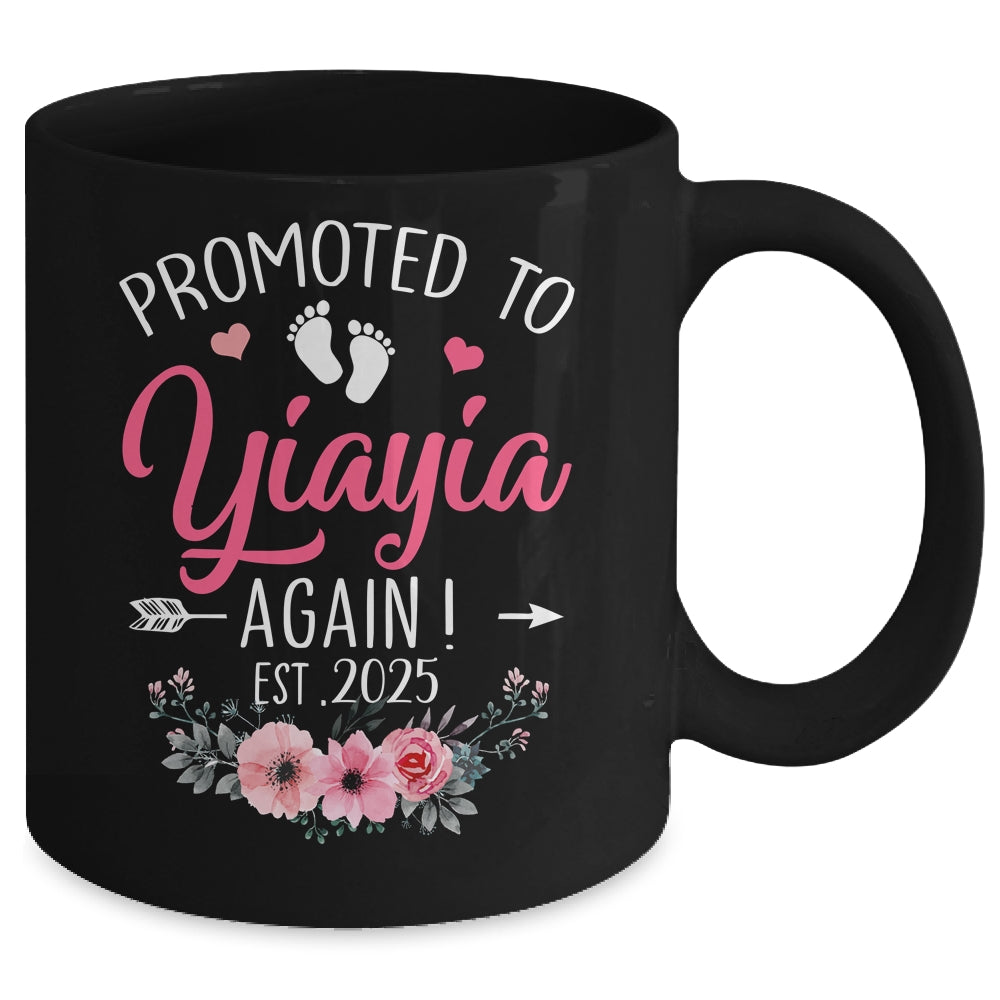 Promoted To Yiayia Again Est 2025 Mothers Day Mug | siriusteestore