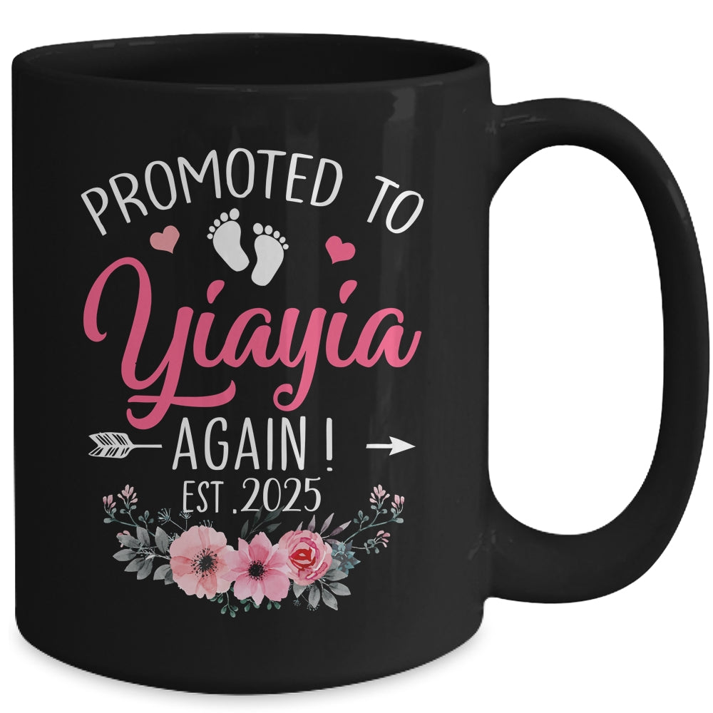 Promoted To Yiayia Again Est 2025 Mothers Day Mug | siriusteestore