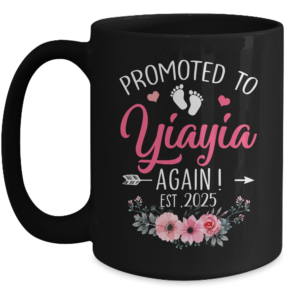 Promoted To Yiayia Again Est 2025 Mothers Day Mug | siriusteestore
