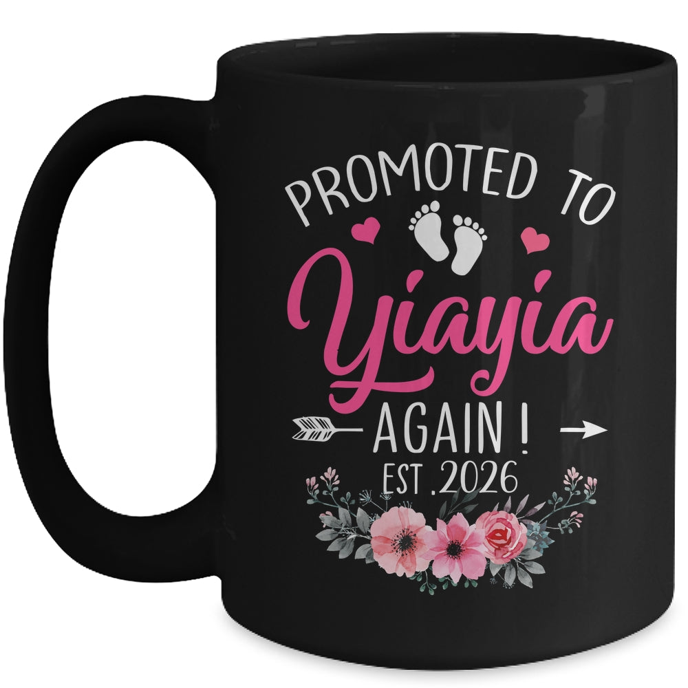Promoted To Yiayia Again Est 2026 Mothers Day Mug | siriusteestore
