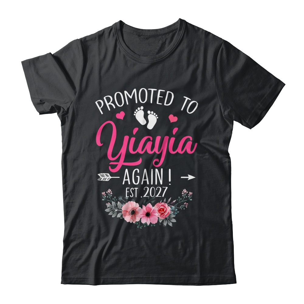 Promoted To Yiayia Again Est 2027 Mothers Day Shirt & Tank Top | siriusteestore