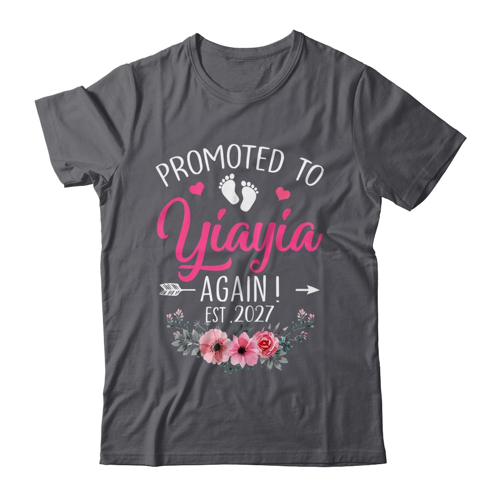 Promoted To Yiayia Again Est 2027 Mothers Day Shirt & Tank Top | siriusteestore